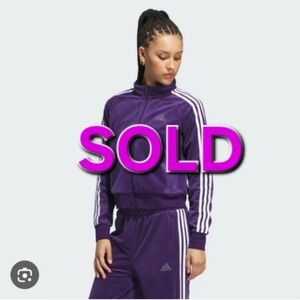 Adidas Purple Track Suit Jacket Is Size L (Fits Like A M) And Pants M.